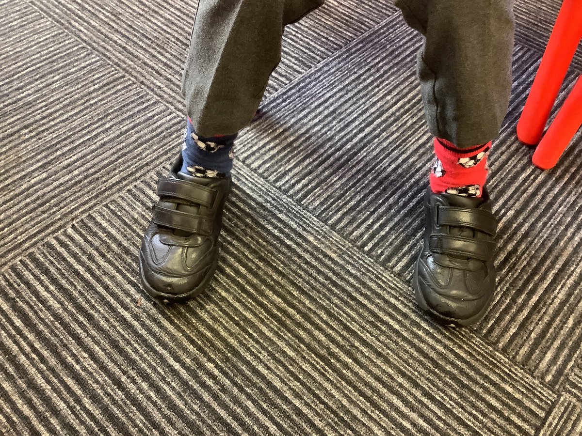 StPhilipsY2A's tweet photo. Odd Socks Day!  Remember of each of us is  created a unique and special person by God and should be treated with respect. Wearing odd socks to celebrate our differences! https://t.co/gq9TraNpzS