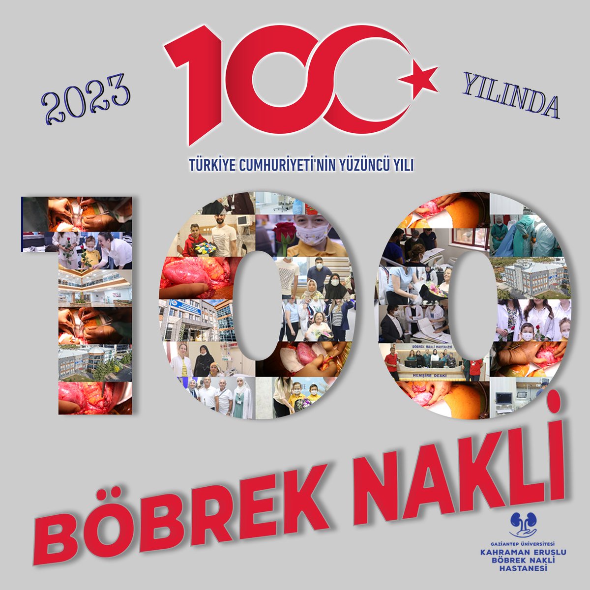 Türkiye Cumhuriyeti'nin 100. yılı 2023'de, 100 böbrek nakli yapmış olmanın mutluluğunu yaşıyoruz.
#böbreknakli #böbreknaklihastanesi #böbreknakliakademisi #gaünböbreknakli #gaziantepböbreknakli #böbreknaklitürkiye #böbreknaklimerkezi #diyaliz #diyalizmerkezleri #kidney #nefroloji