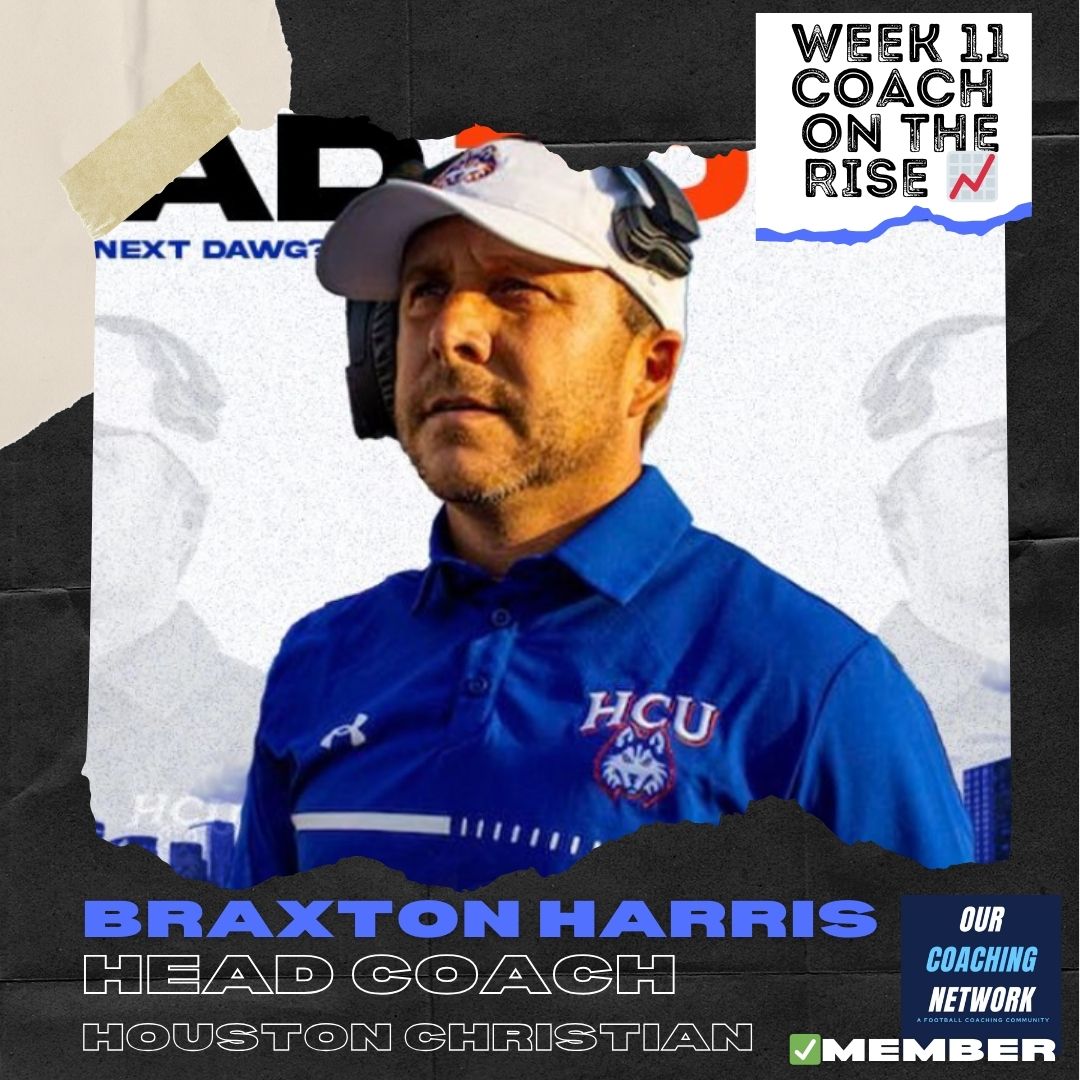 🏈Week 11 Coach on the Rise📈

Saturday's big win for <a href="/HCUFootball/">HCU Football</a> brings their record to 6-4 &amp; ensures the 1st winning season in program history👏

In their 1st yr, they have 2x the wins they've had the last 3 years combined &amp; he's a Southland COTY Finalist✍️

<a href="/Coach_BHarris/">Coach Braxton Harris 🐪</a>📈