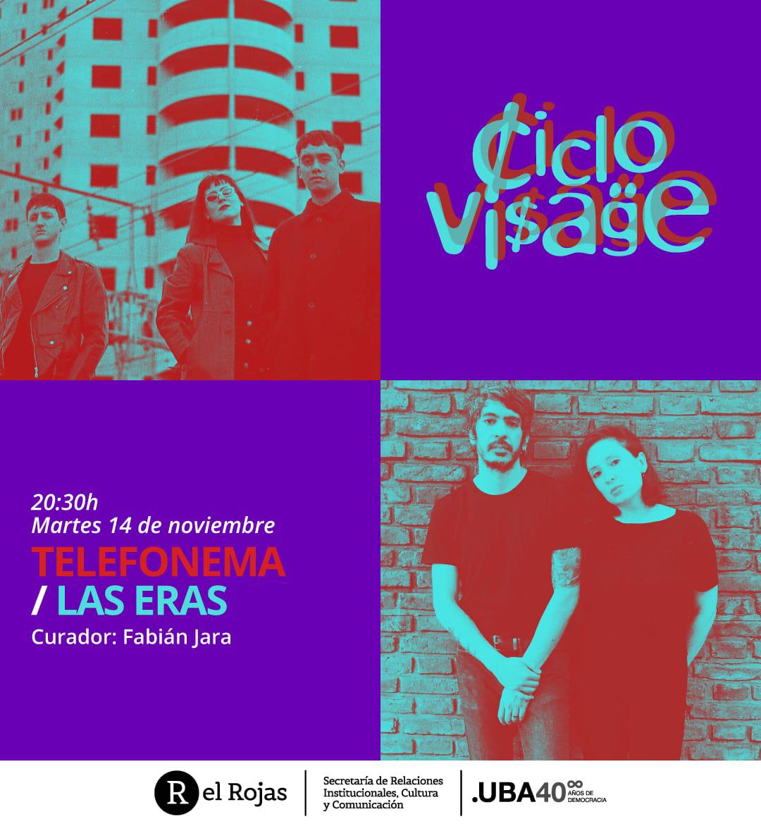 Este martes volvemos a los escenarios de Buenos Aires. Presentamos nuestro nuevo disco “Radio Oscura” en <a href="/elrojasuba/">ElRojas</a> junto a Las Eras en el Ciclo Visage 
.
Puertas 20:30 puntual, llegar temprano.