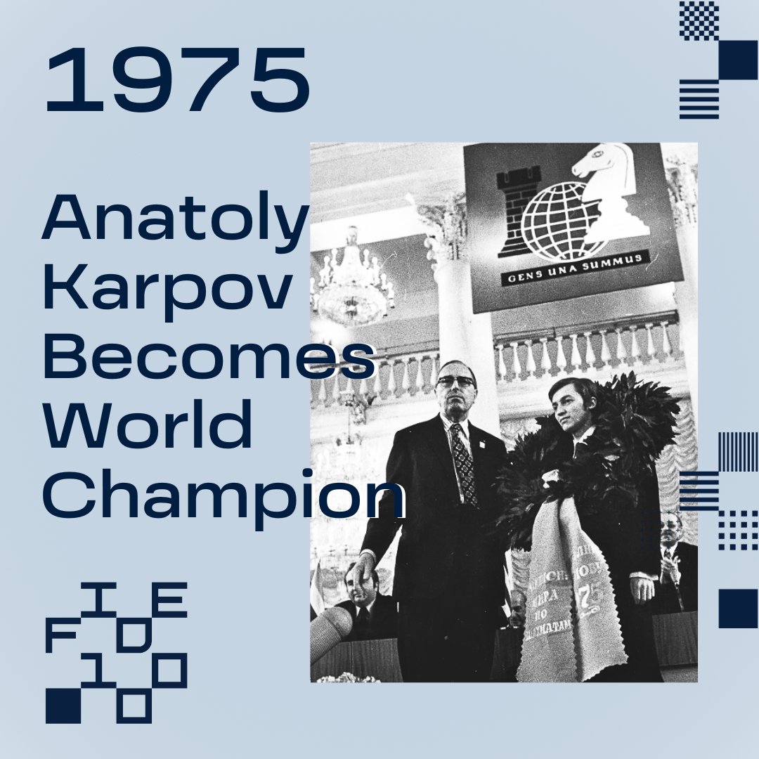 International Chess Federation on X: 1975: Anatoly Karpov becomes