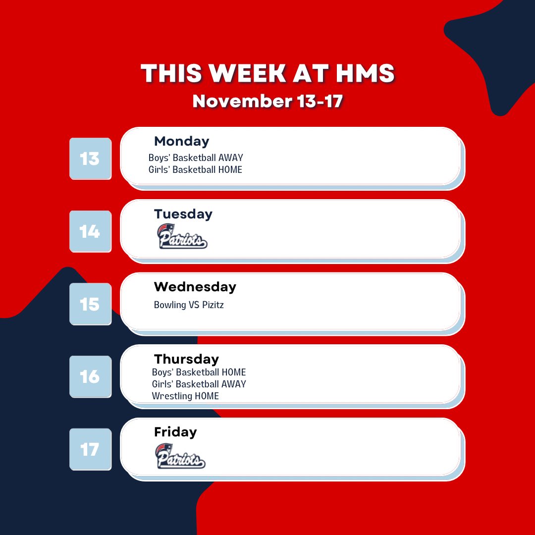 This week at HMS…