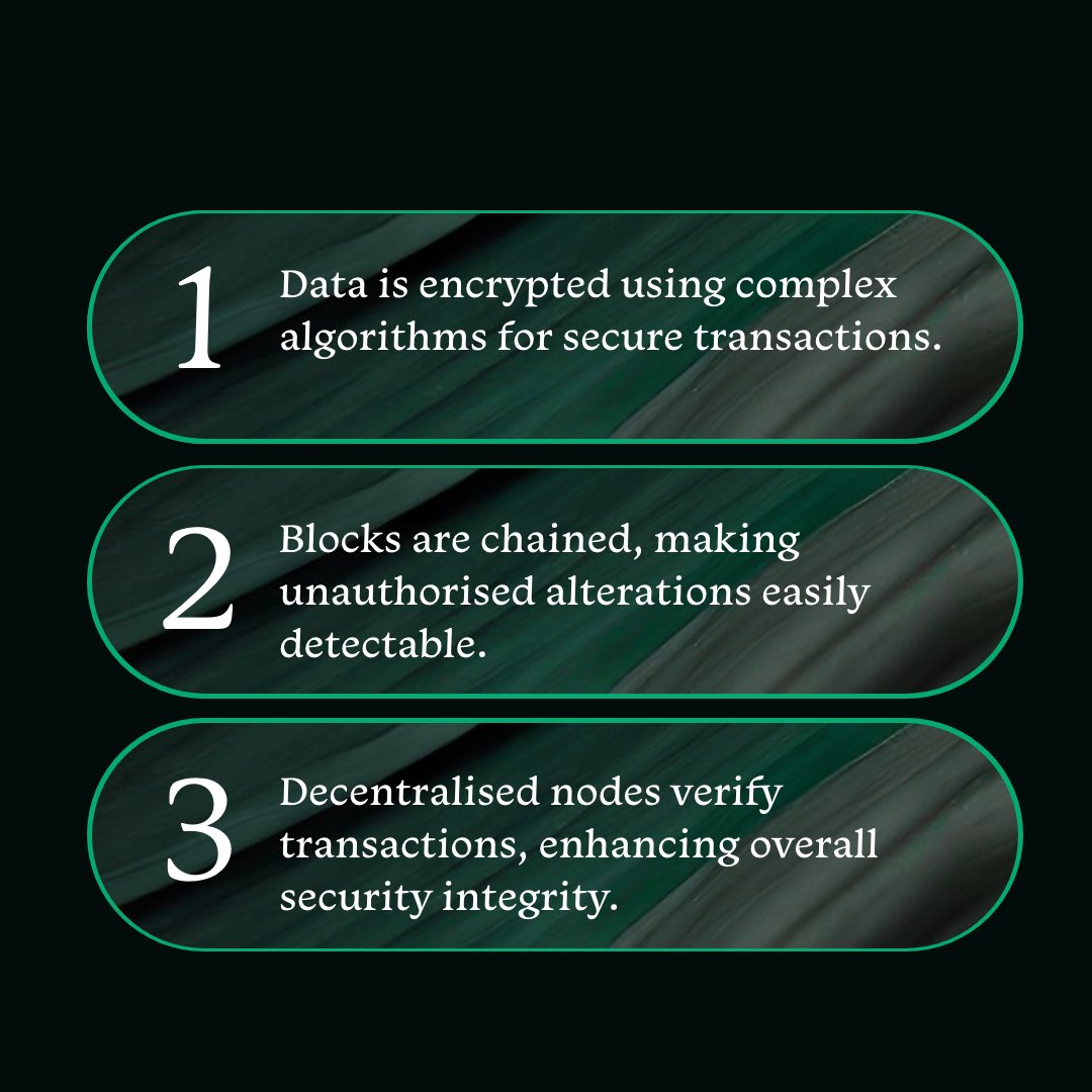 Is BlockChain Technology secure? A quick breakdown: 🔗 Each block is cryptographically linked for tamper resistance. 🔍 Transactions are transparent and verifiable by all network participants 💻 Decentralized consensus prevents unauthorized changes and hacks. #Blockchain