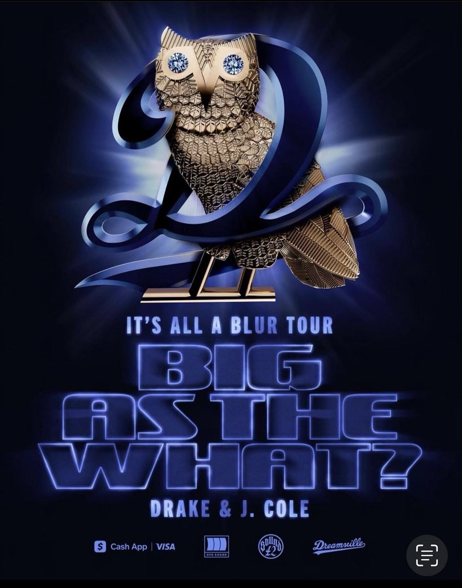 DRAKE & J. COLE
IT’S ALL A BLUR TOUR
BIG AS THE WHAT?

JANUARY 18TH — MARCH 27TH

TICKETS ON SALE FRIDAY 🚨

Jan 18 – Denver, CO
Jan 19 – Denver, CO
Jan 22 – San Antonio, TX
Jan 25 – Oklahoma City, OK
Jan 29 – New Orleans, LA
Jan 30 – New Orleans, LA
Feb 02 – Tampa, FL
Feb 07 –