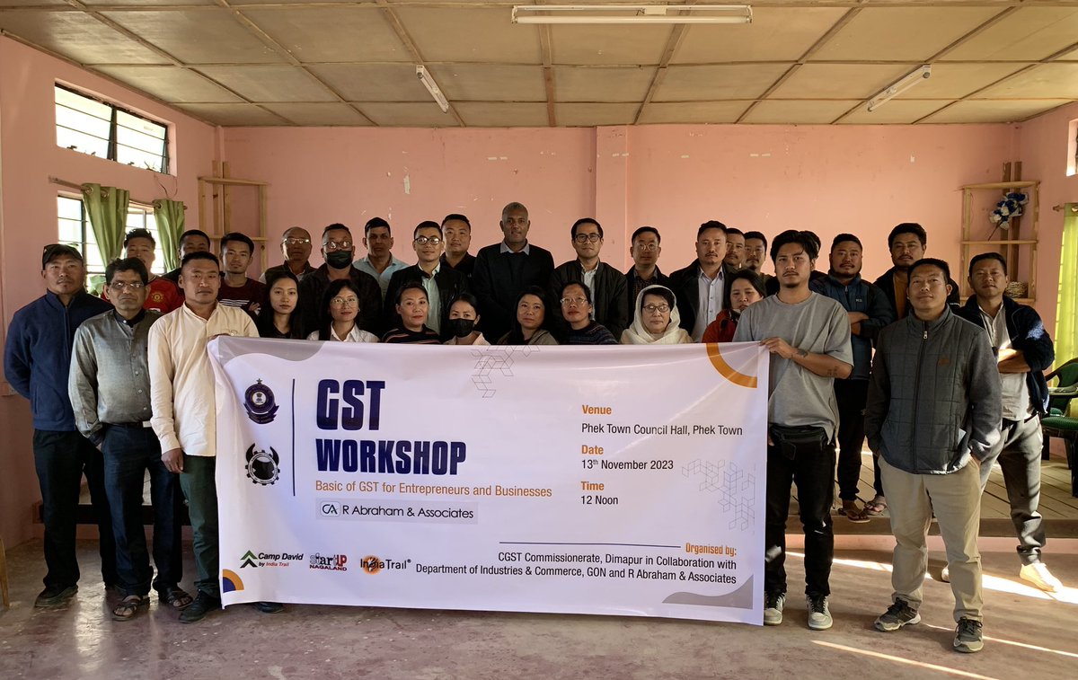 CGST Dimapur conducted a GST workshop for entrepreneurs and businesses at Phek Town in collaboration Dept of Industries & Commerce and Phek Chamber of Commerce. Additional Commissioner Sashi Wapang Lanu IRS and Chartered Accountant Rohan Abraham were the resource persons.
