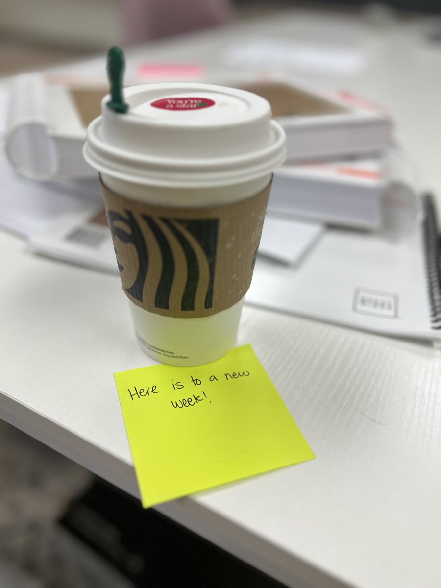 When you make it back to your office after rainy day carpool, announcements, and a quick rundown of the challenging previous week to find a warm, rich treat, you feel seen and valued. Like my mystery gifter said, “Here’s to a new week!” #betterinthebasin #littleschoolBIGheart