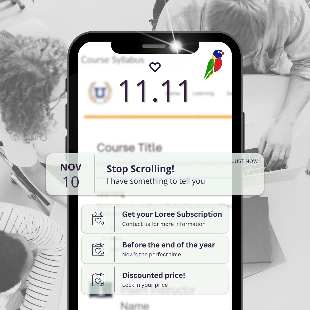 soaring_ed's tweet image. It&apos;s the most wonderful time of the year! Take advantage of our discounted pricing and lock in your Loree Design subscription by the end of December. DM us to learn more or book a no-obligation demo with us at ow.ly/O3yz50Q6xak
#LoreeDesign #DesignForAll