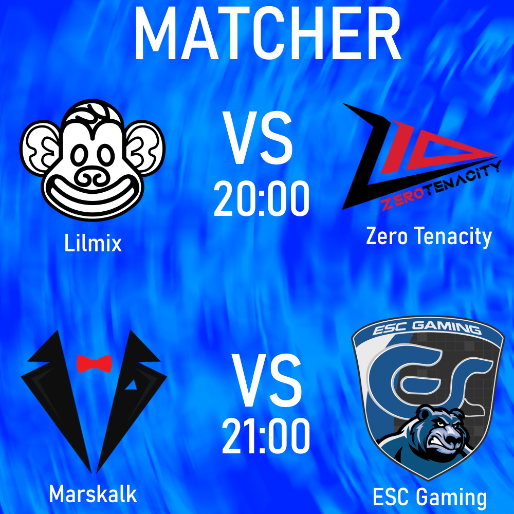 Oskar 'L4rZ' Persson (@l4rzcs) on Twitter photo Jag kommer att kommentera 2 ESEA Advanced matcher idag.
Match 1: <a href="/Lilmixgg/">Lilmix Esports</a> 🆚<a href="/Z10esports/">Z10 Esports</a>
Tid🕗: 20:00
Match 2: <a href="/MarskalkCS/">Marskalk</a> 🆚 <a href="/ESCGaming/">ESC Gaming</a>
Tid🕘: 21:00
Var🌍: L4rZcs på Twitch! Jag kommer att kommentera 2 ESEA Advanced matcher idag.
Match 1: <a href="/Lilmixgg/">Lilmix Esports</a> 🆚<a href="/Z10esports/">Z10 Esports</a>
Tid🕗: 20:00
Match 2: <a href="/MarskalkCS/">Marskalk</a> 🆚 <a href="/ESCGaming/">ESC Gaming</a>
Tid🕘: 21:00
Var🌍: L4rZcs på Twitch!