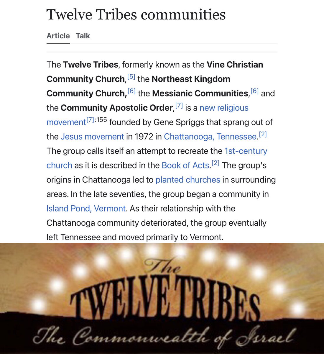 realsarahvernon's tweet photo. @NoogaJack @RLM0331 You’re so right about Tennessee, especially Chattanooga: that place is super-freaky & underestimated.
The Twelve Tribes cult was FOUNDED in Chattanooga in 1972.
h/t @TheBdNvestments (who first told me about #12Tribes and #YellowDeli
PS: there’s audio w/ the video I posted.👆 https://t.co/NLRrEOkfnZ