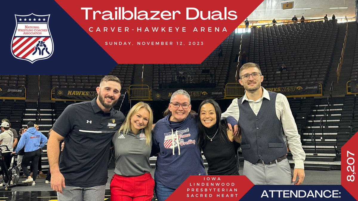 NWCA (@nwcawrestling) on Twitter photo NWCA Deputy Director Dr. <a href="/jpaquette07/">Jackie Paquette</a> was ☝️ of the 8,207 in attendance at the Trailblazer Duals hosted by <a href="/IowaW_Wrestling/">Iowa Women's Wrestling</a>. She was able to connect w/ each of the head coaches: Frank Yattoni, <a href="/BiegaP/">Paulina Biega</a>, <a href="/ClarissaChun/">Clarissa Chun</a>, & <a href="/Coach_Vut_165/">Brian Vutianitis</a>.
📝 by <a href="/FloWrestling/">FloWrestling</a> flowrestling.org/articles/11446… NWCA Deputy Director Dr. <a href="/jpaquette07/">Jackie Paquette</a> was ☝️ of the 8,207 in attendance at the Trailblazer Duals hosted by <a href="/IowaW_Wrestling/">Iowa Women's Wrestling</a>. She was able to connect w/ each of the head coaches: Frank Yattoni, <a href="/BiegaP/">Paulina Biega</a>, <a href="/ClarissaChun/">Clarissa Chun</a>, & <a href="/Coach_Vut_165/">Brian Vutianitis</a>.
📝 by <a href="/FloWrestling/">FloWrestling</a> flowrestling.org/articles/11446…