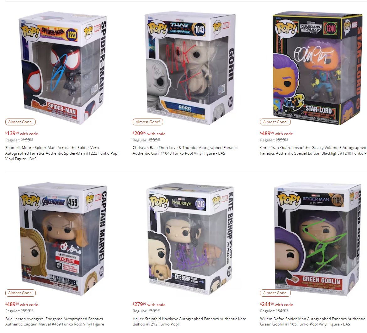 pop_holmes's tweet photo. Many Signed pops are on sale at Fanatics. Hugh Jackman, Brad Pitt, Brie Larson, Johnatan Majors
https://t.co/ZToBeQgFQH
#autographs #marvel #marvels #funko #signedfunko #popholmes https://t.co/OO8SDFN1eT