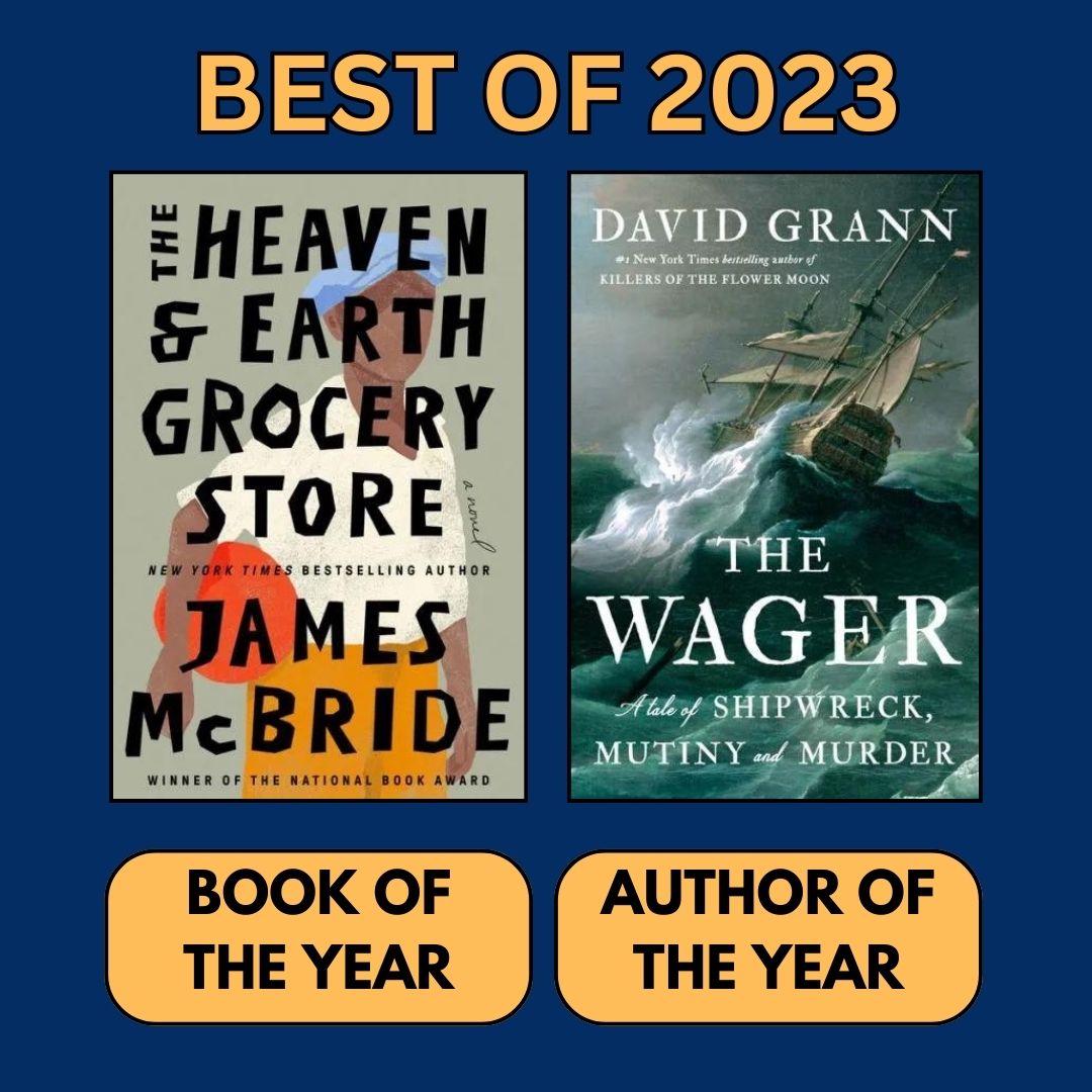 #barnesandnoble #books #bookoftheyear #authoroftheyear #theheavenandearthgrocerystore #thewager #jamesmcbride #davidgrann