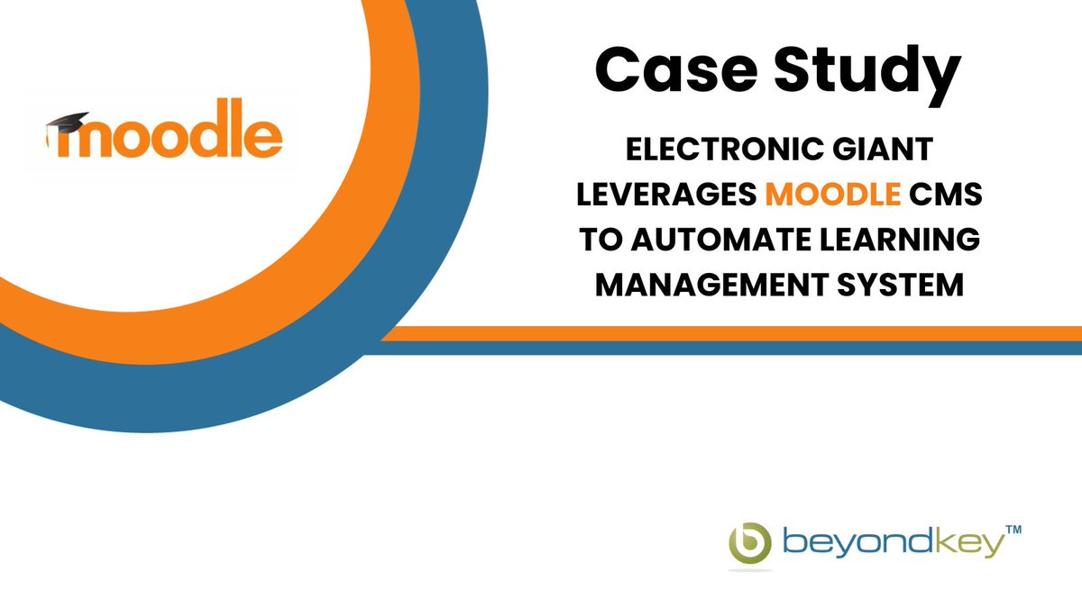 KeyBeyond's tweet image. Our client introduced a new LMS system to help students worldwide learn to operate and service their high-tech products. Beyond Key helped them implement a Moodle LMS. Download the case study to learn more. okt.to/J2gfW4
#MoodleLMS #LMS #CaseStudy #MoodleCMS