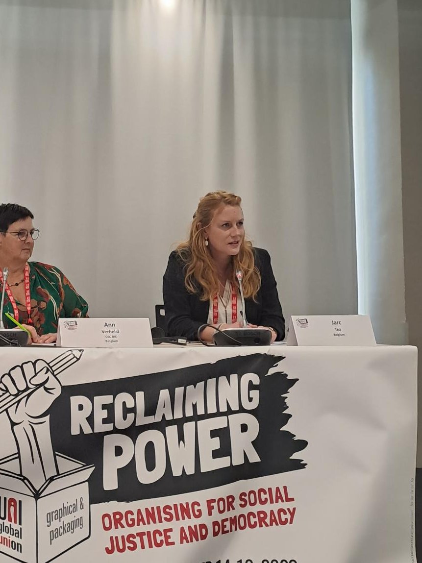 ''We have started tracking the voting patterns of the far right parties, through doing so we can clearly demonstrate to our members in differnet countries that far right parties do not represent their interests.'' @TeaJarc #ReclaimingPower
