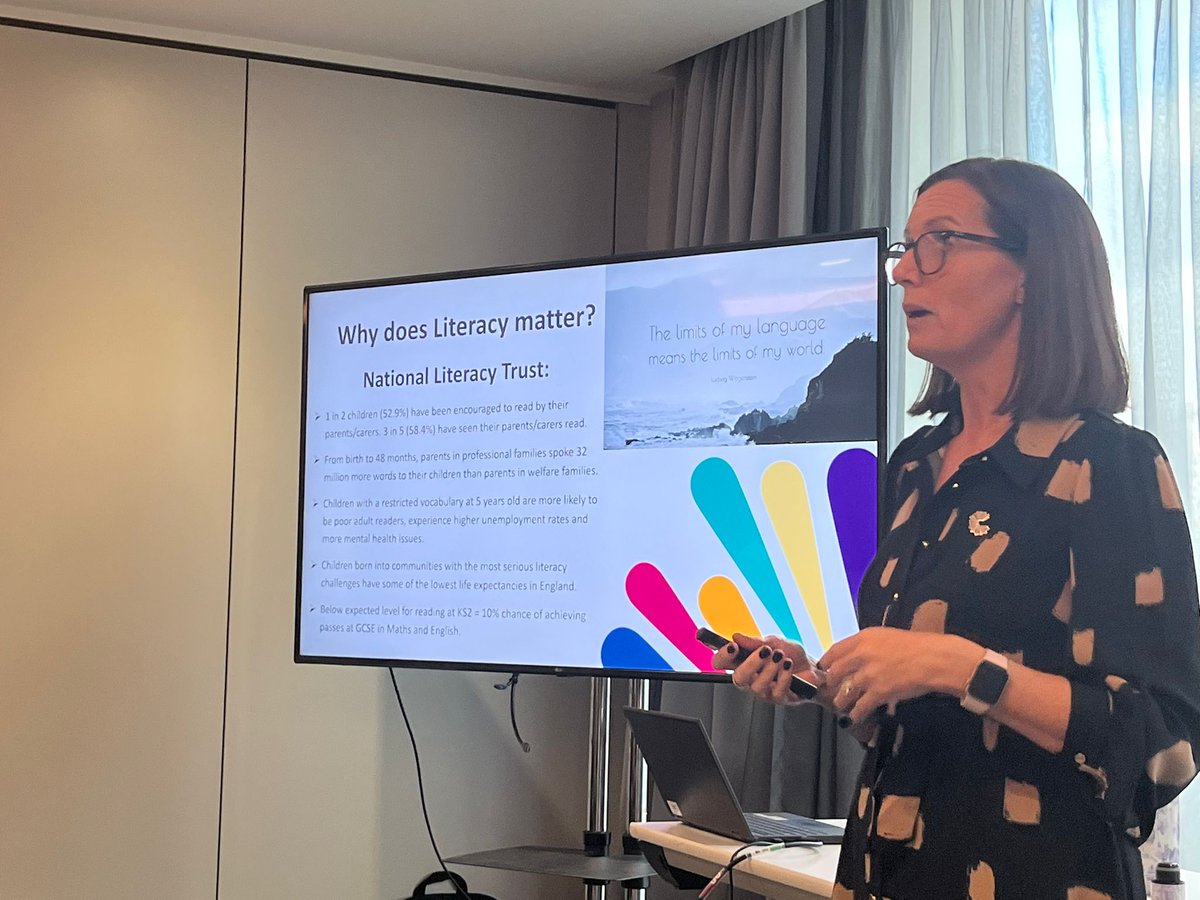 CORECityAcademy's tweet photo. We are very proud to see @Nicola0902, @COREeducate's Lead Practitioner in English deliver a crucial piece of training in the importance of literacy across the curriculum- a skeleton key to excellent progress @COREeducate #DACE2023 #COREExcellence https://t.co/pbhmigeJdF