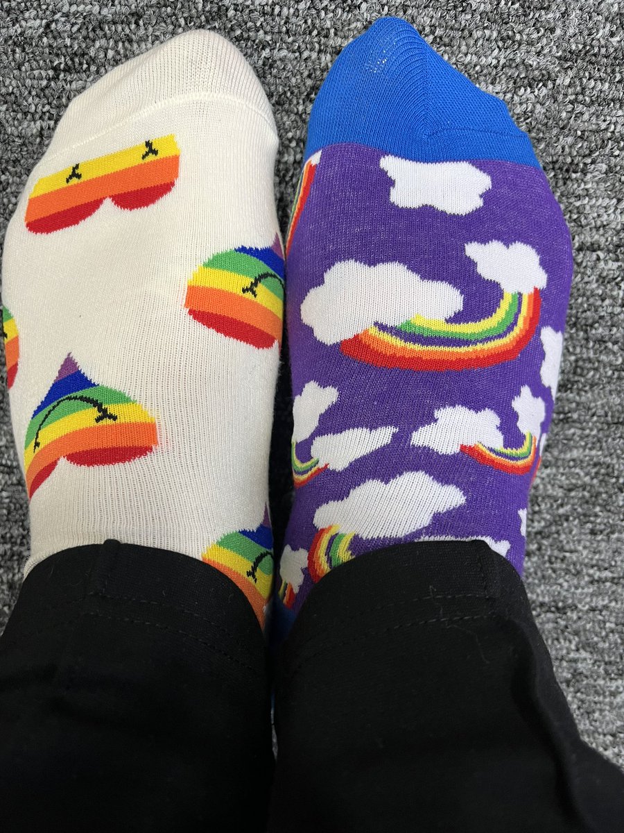 We’re supporting Odd Sock Day here at <a href="/BPCollege/">Bournemouth & Poole College</a> as part of #AntiBullyingWeek hope you like my rainbow socks! 🌈