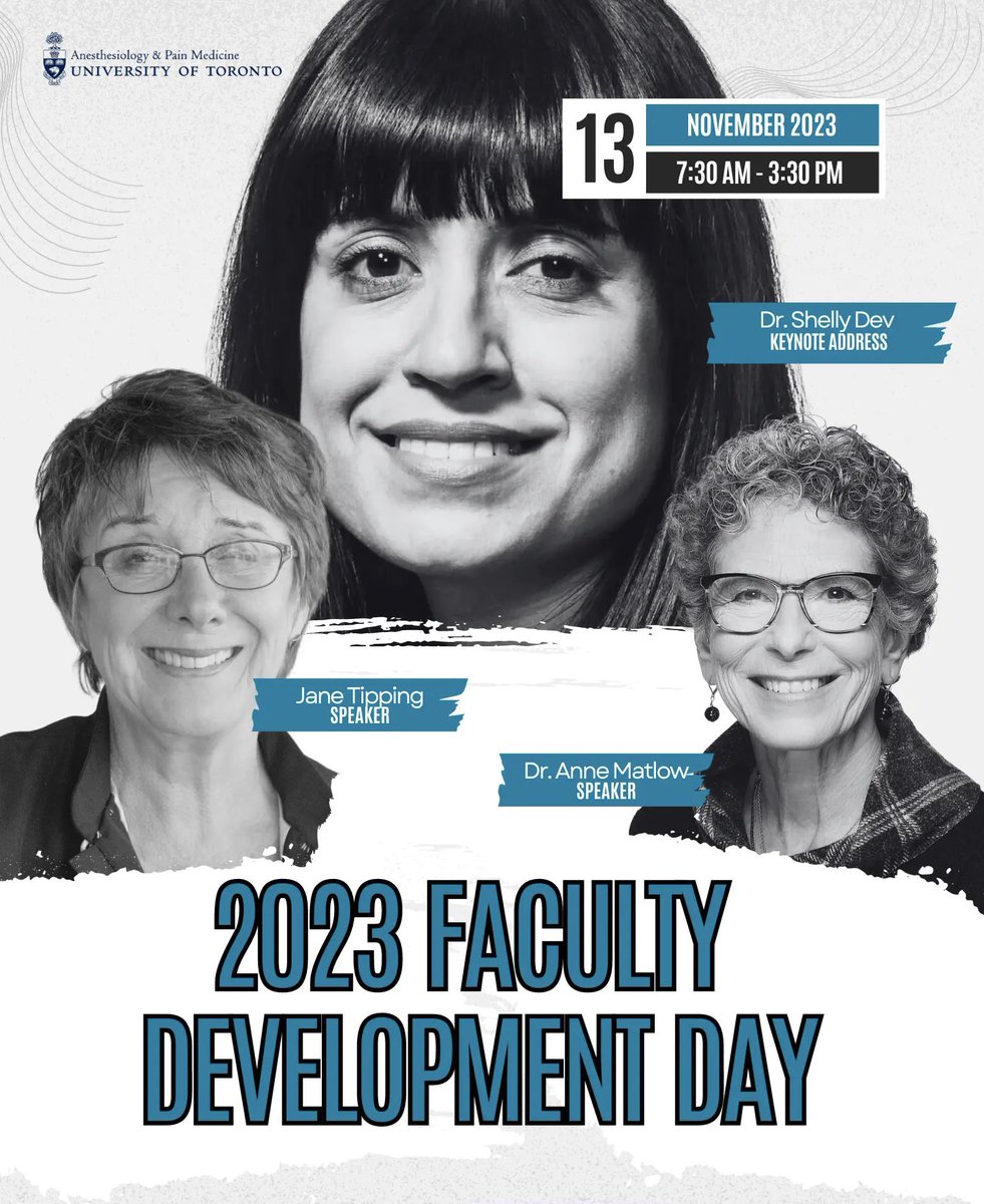 UofTanesthesia's tweet image. It’s Faculty Development Day! Today, we reflect, learn, and celebrate the brilliance and commitment of our incredible faculty members in the Department of Anesthesiology and Pain Medicine. Stay tuned for more, and be sure to tag us in your photos using #FDD2023