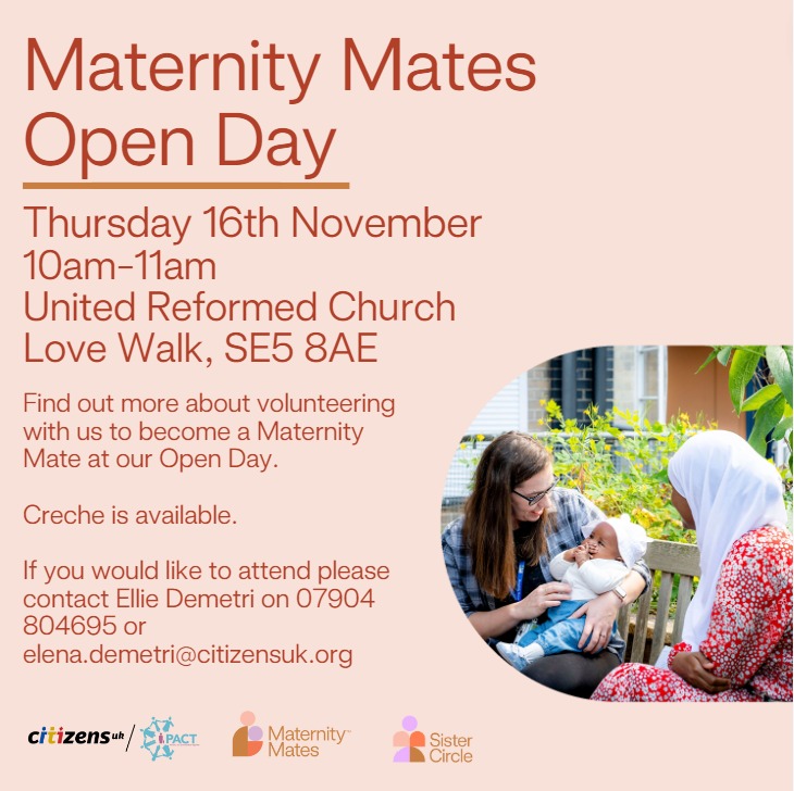 Parent Action (@parentactionuk) on Twitter photo We are excited to work with
<a href="/SisterCircle_/">Sister Circle</a>
to bring the #MaternityMates programme to Southwark! If you are interested in volunteering, please contact Ellie about this week's Open Day. We are excited to work with
<a href="/SisterCircle_/">Sister Circle</a>
to bring the #MaternityMates programme to Southwark! If you are interested in volunteering, please contact Ellie about this week's Open Day.