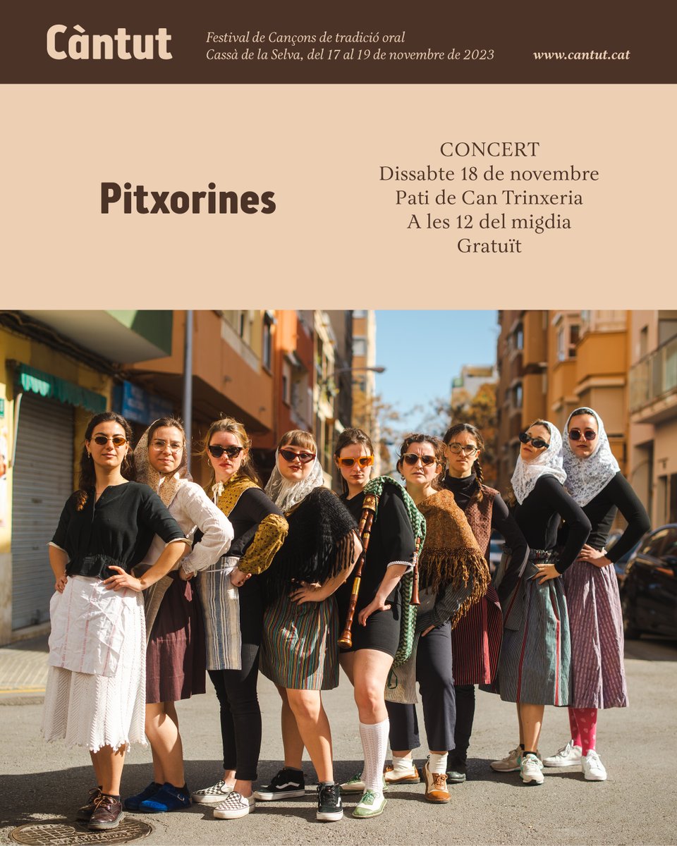 Des de la senzillesa, però amb molta qualitat, Pitxorines planteja una renovació d'arranjaments i d'interpretació de la cançó tradicional mallorquina, amb esquitxos de jazz o de música clàssica, entre d’altres 💫

➡️Fundació Mallorca Literària
ℹ️ cantut.cat

<a href="/ajcassa/">Ajuntament de Cassà</a>