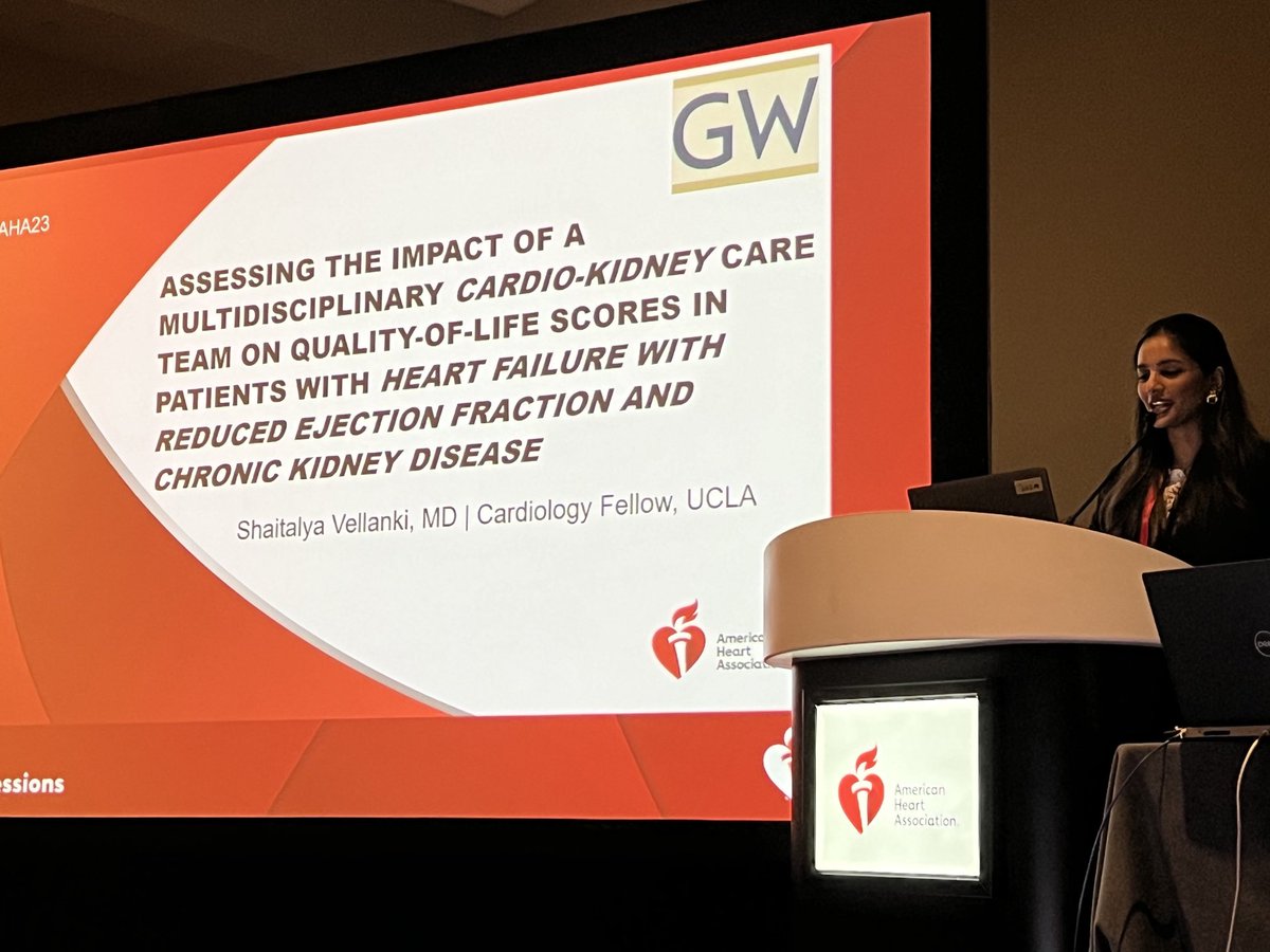Janani Rangaswami (@rangaswj) on Twitter photo Super proud mentorship moment 😊 Star <a href="/GWSMHS/">GW SMHS</a> IM resident and current <a href="/UCLAHealth/">UCLA Health</a> cardiology fellow, <a href="/ShayV_MD/">Shay Vellanki</a> presenting at #AHA 23 today on a single center RCT she led as a PGY 3 resident !! #CKMH #Multidisciplinary care 1/n Super proud mentorship moment 😊 Star <a href="/GWSMHS/">GW SMHS</a> IM resident and current <a href="/UCLAHealth/">UCLA Health</a> cardiology fellow, <a href="/ShayV_MD/">Shay Vellanki</a> presenting at #AHA 23 today on a single center RCT she led as a PGY 3 resident !! #CKMH #Multidisciplinary care 1/n
