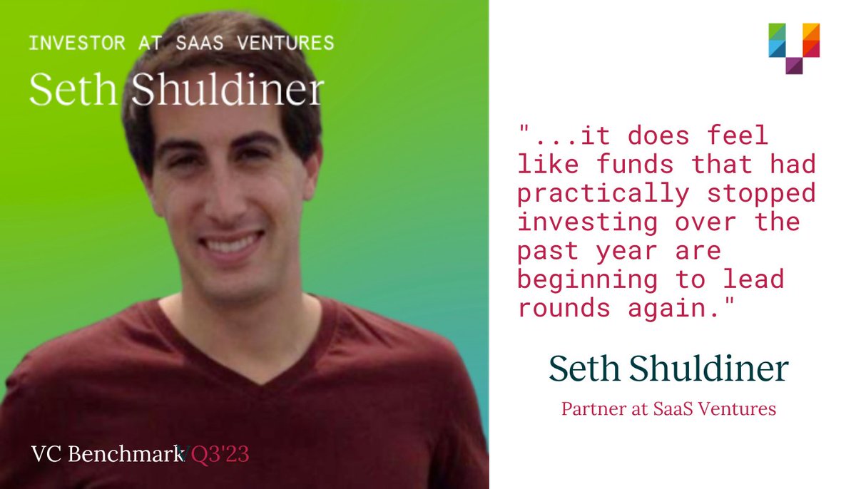 TheVentureCity's tweet photo. Seth Shuldiner, Partner at SaaS Ventures and fellow Miamian (Go Heat! 🏀🔥), is feeling pretty optimistic about 2023-2024 vintage VC funds investing in the coming years. 

Find out why in our #VCBenchmark report for Q3 👇

https://t.co/HG7ZJljPXi https://t.co/aCOlELnUqH