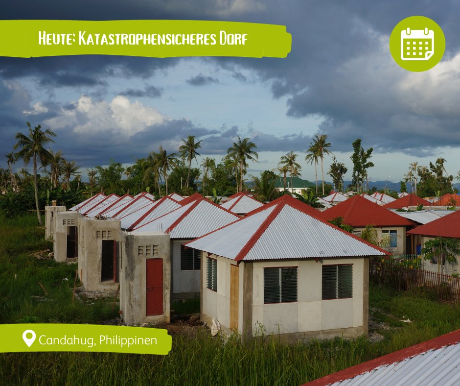 Heute vor 10 Jahren verwüstete der #Taifun #Hayan viele Orte auf den #Philippinen.
Nach erster #Nothilfe kam der #Wiederaufbau. Dank #DonBosco steht das komplett zesrtörte Fischerdorf Candahug wieder - und die Häuser sind #katastrophensicher ! Mehr Infos: don-bosco-mondo.de/wie-wir-helfen…