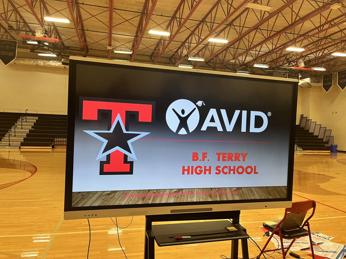 We are off! Great <a href="/AVID4College/">AVID</a> event with <a href="/RPHS_Panthers/">Ridge Point HS</a> and <a href="/TerryHS_NHS/">BF Terry High School</a>