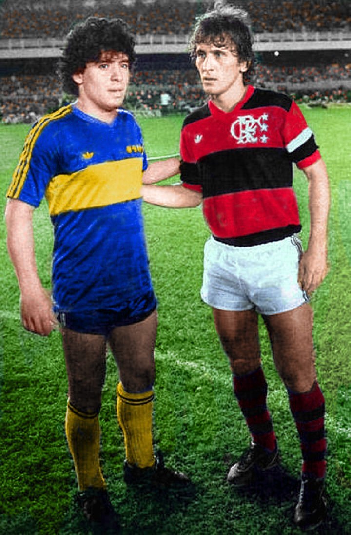Maradona y Zico. 1981.
