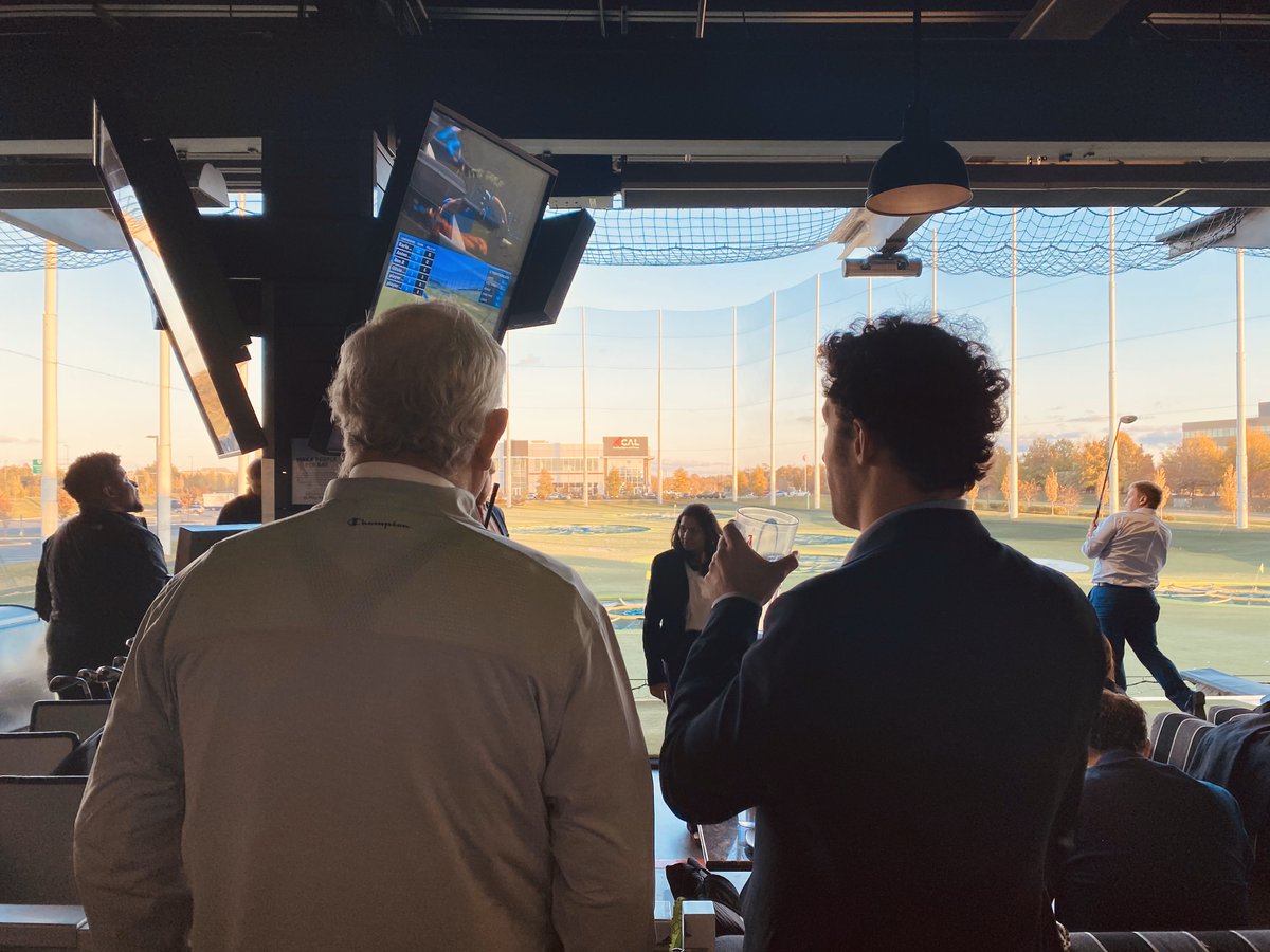CUAMSB's tweet photo. On Wednesday of Career Week, Infinitive took the MSB to Top Golf! We enjoyed games, dinner, and dialogue with the great people at Infinitive. It was a great way to network and end our wonderful adventure in Virginia! https://t.co/2YGdJHaOa8
