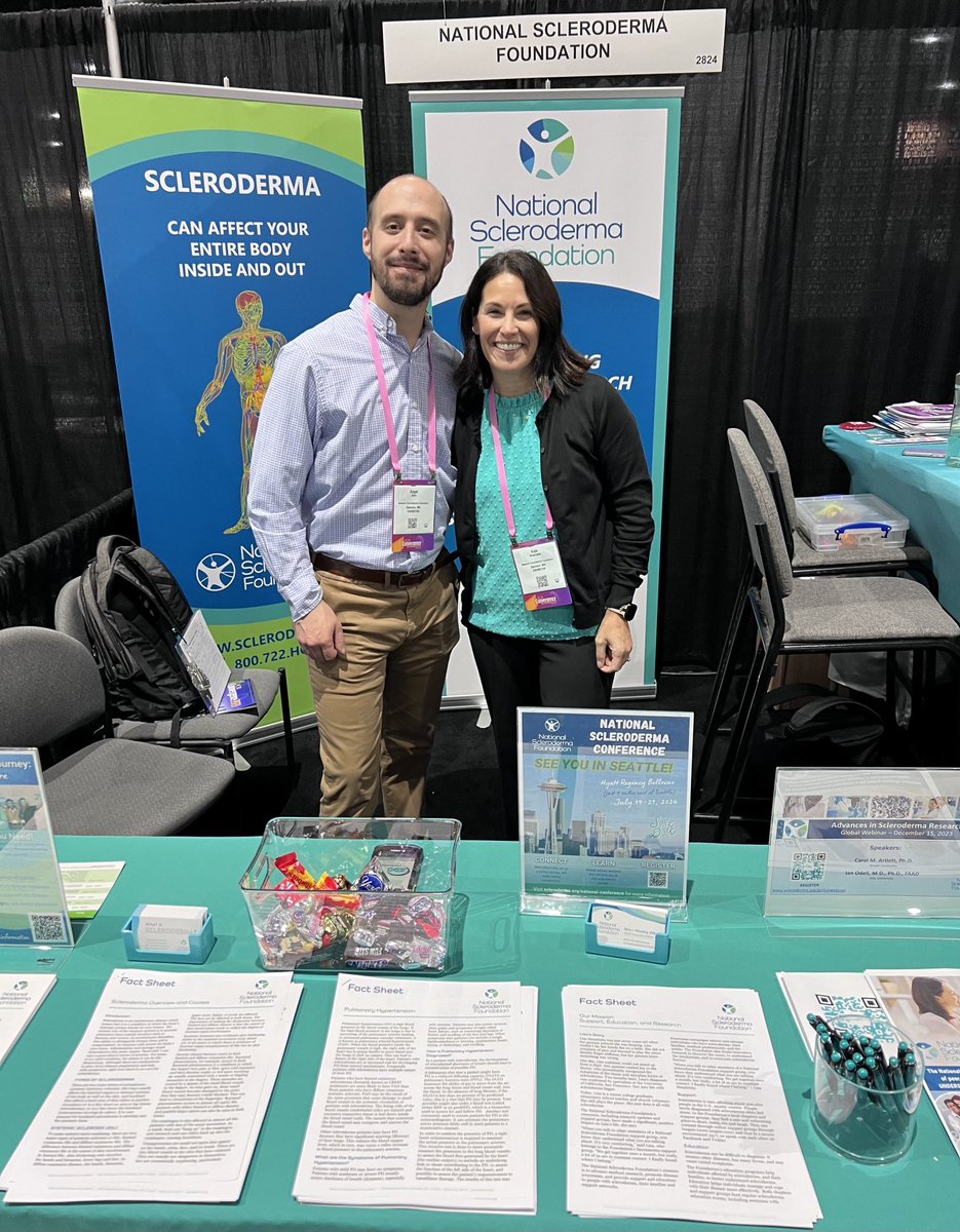 Stop by and see Angel & Kate ⁦@scleroderma⁩ booth #2824 to learn about #scleroderma education, support and research in the US #ACR23