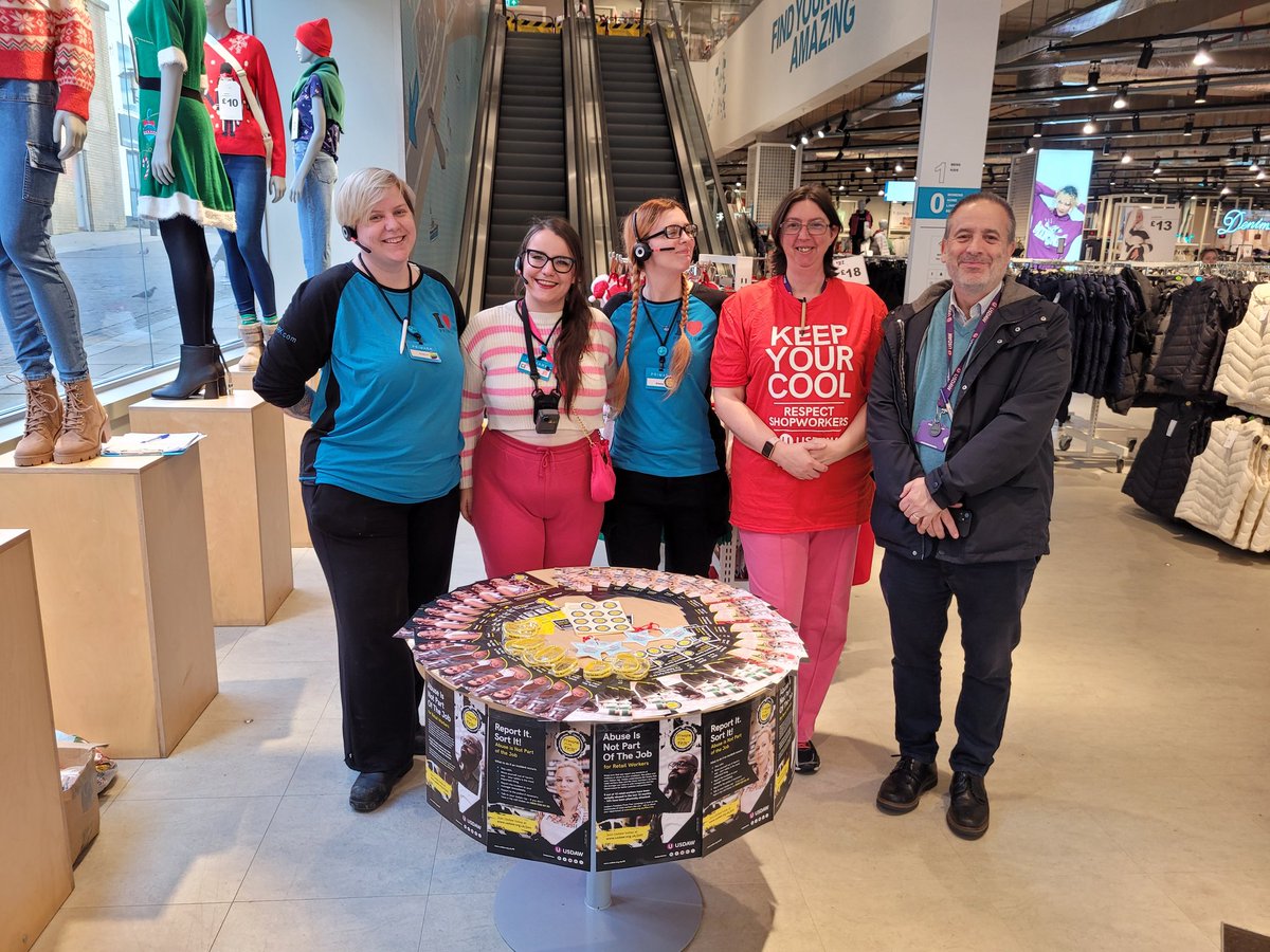 Today was our first #FreedomFromFear campaign in #Primark #Hastings!
Myself and Area Organiser Lloyd Towner supported our three new Primark reps with their first ever campaign. The store manager were very supportive and allowed us to set up a table at the store front 😊