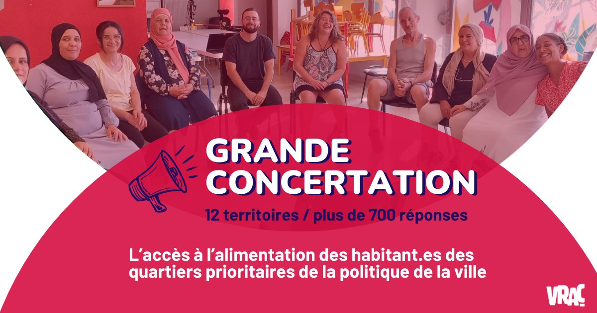 [Grande concertation] 🏙️ #Quartiers2030 : dans le cadre du renouvellement des contrats de ville, voici les résultats de notre étude quantitative auprès de 700 habitant·es des quartiers populaires 💬

Lien ⤵️
vrac-asso.org/wp-content/upl…

<a href="/ANCTerritoires/">Agence nationale de la cohésion des territoires</a> <a href="/SabrinaRoubache/">Sabrina Agresti-Roubache</a> @CNV_villes