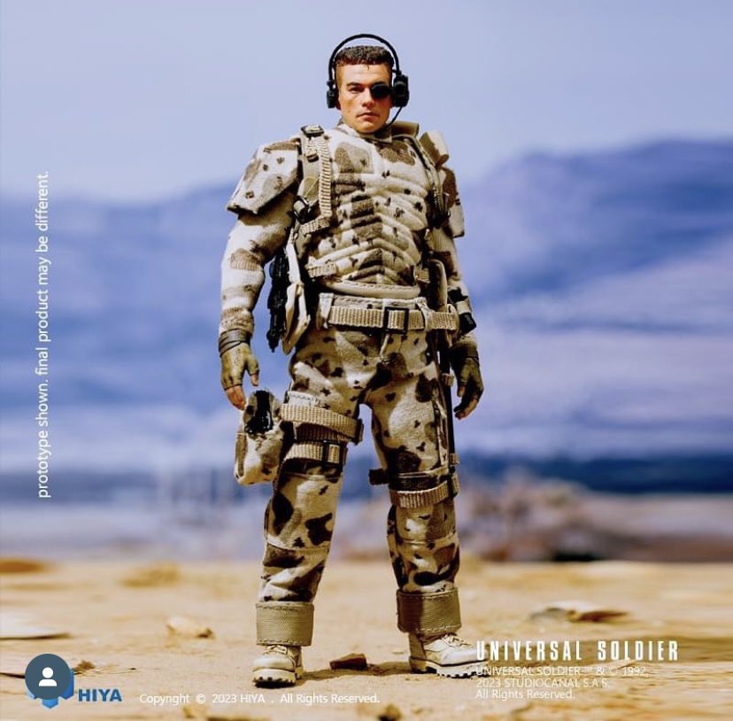 This is amazing! Hiya toys is making a 1/12 Universal Soldier figure with soft goods! Van Damme figures will sell! (Blood sport, time cop, & on & on)
#HiYa #jcvd #universalsoldier #one12
