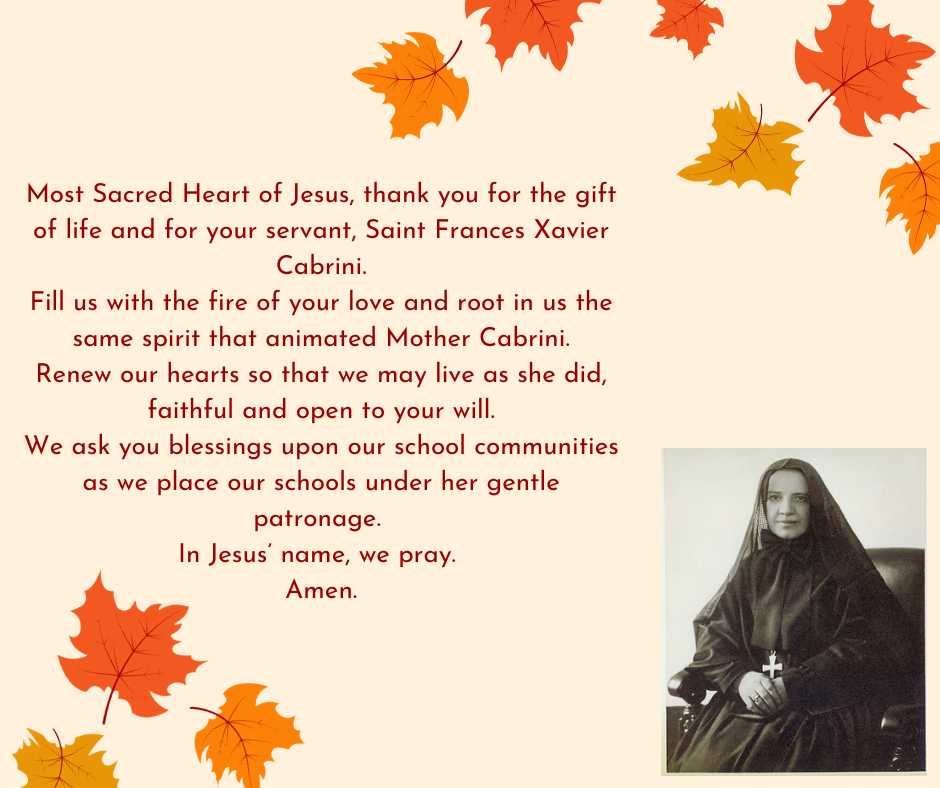 Happy feast day of our patron, St. Francis Xavier Cabrini!