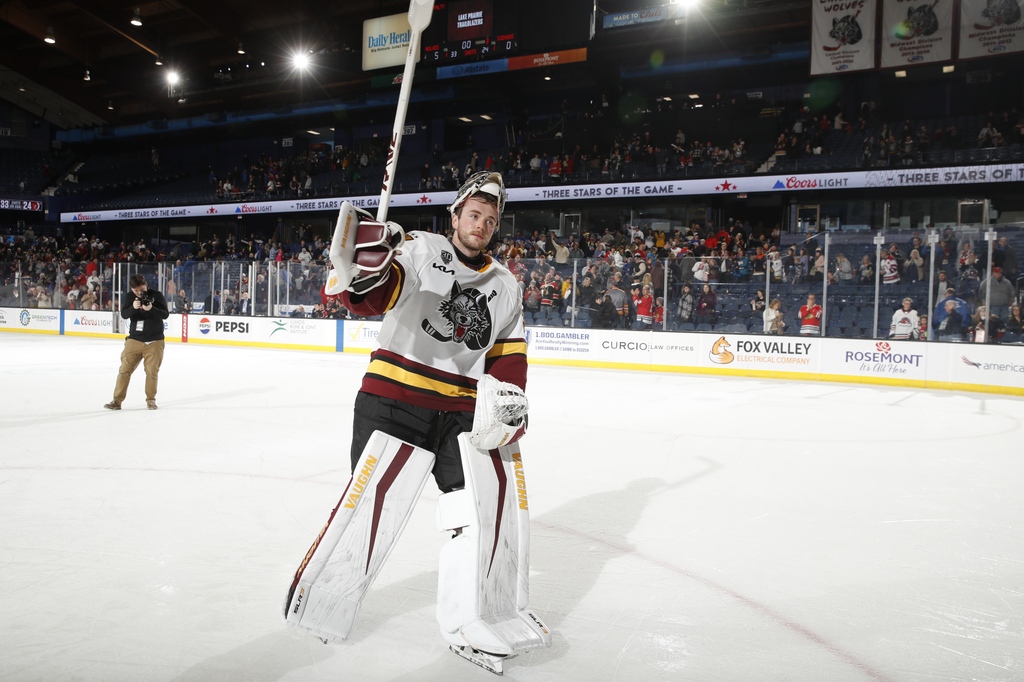 Adam Scheel recorded his first American Hockey League shutout last night with a 5-0 <a href="/Chicago_Wolves/">Chicago Wolves</a> victory 👏🏒