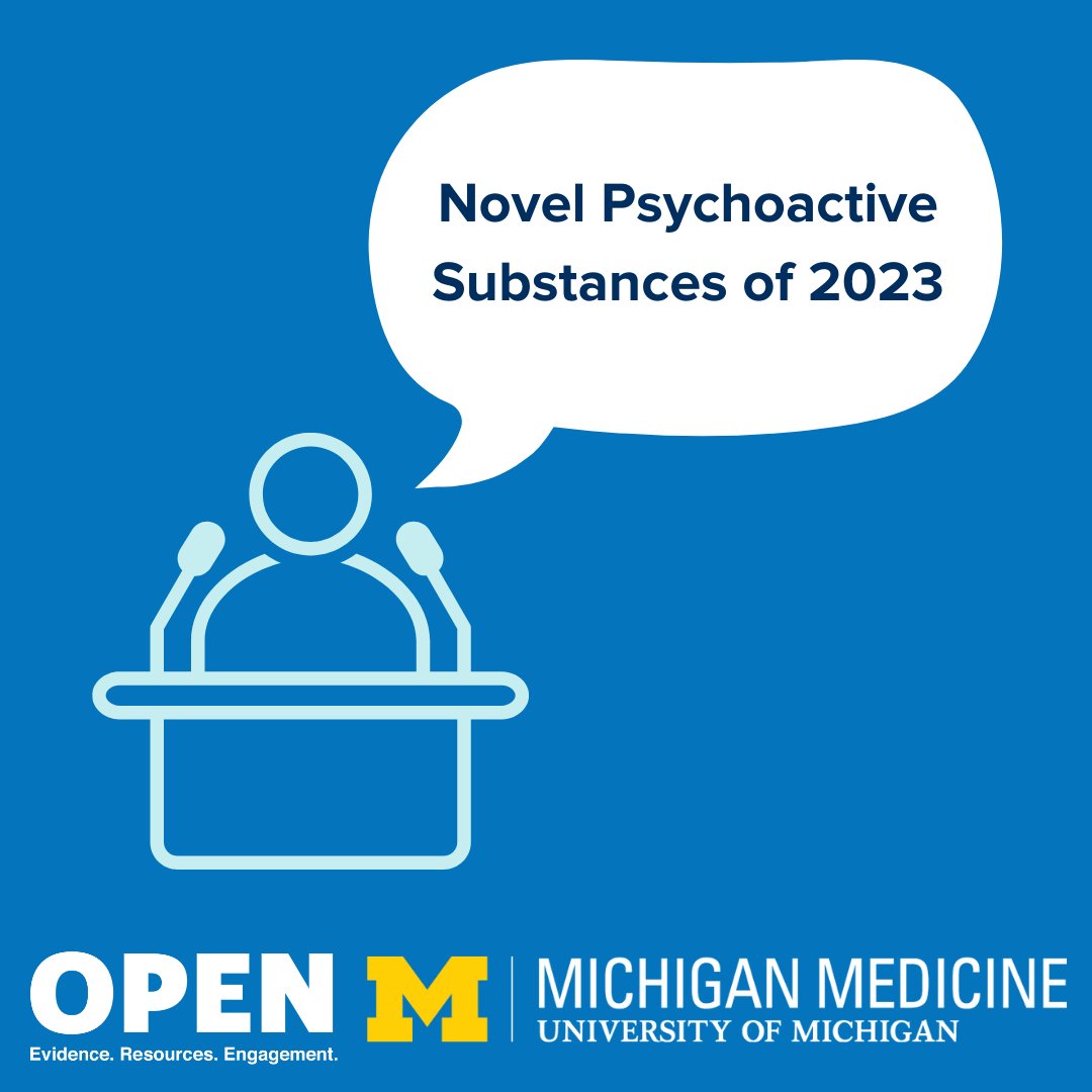 Tomorrow, join Dr. Nate Menke, MD for a presentation of 'Novel Psychoactive Substances of 2023.' Learn more about this event here: michigan-open.org/events/novel-p… #open #painmanagement #opioidprevention #education #webinar