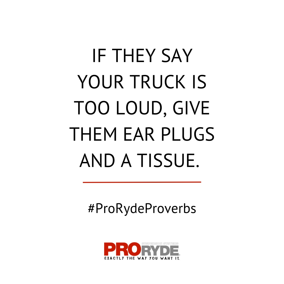 Some people can’t handle it. 💪

#ProRydeProverbs #Trucks #LiftKits