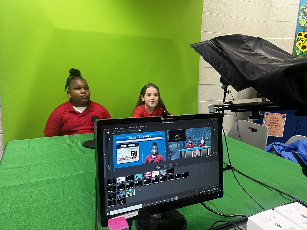 Our Buzz Crew were excited to use our new setup this morning and they did an awesome job as usual! <a href="/mcpsstech/">MCPSS Information Tech Dept.</a>  <a href="/MaryBAustin/">Mary B. Austin Elementary</a>