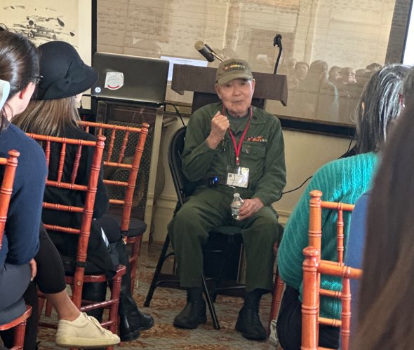 I was honored to hear Takeshi (Tak) Furumoto, a Vietnam War Veteran and Bronze Star recipient who was born in a Japanese Internment Camp in the United States speak about patriotism and his life story of persistence and grit.