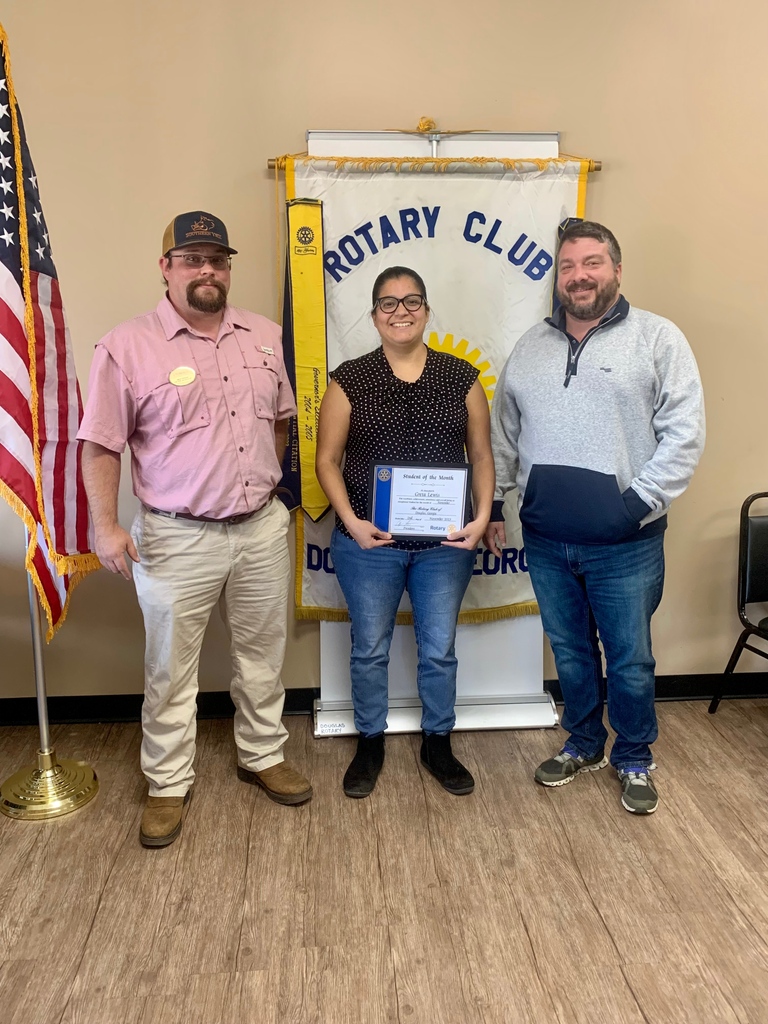 wiregrasstech's tweet photo. Congrats to Welding student, Greta Lewis! She was named student of the month at this month's Douglas Rotary Club meeting. Her instructor is Jason Brewer. #WiregrassPartners #Welding #WorkforceDevelopment #TCSG https://t.co/ZevFrOQcpY