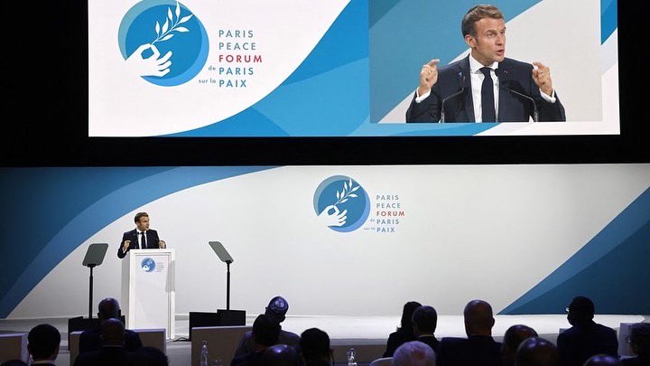 MarleneNidecker's tweet photo. Thank you @parispeaceforum for hosting an incredible Forum gathering Heads of States, Nobel Peace Prize Laureates, Peace activists and highlighting the positive power of Sport as an answer for Peace @peaceandsport. https://t.co/FtIsLqCKX9