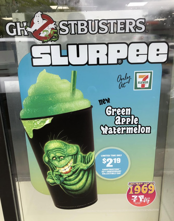 Day 5 of ECTO COOLER SLURPEE pleading! Did you know <a href="/7eleven/">7-ELEVEn</a> did a Slime slurpee 5 years ago??? The only problem? GREEN. APPLE. WATERMELON. Nooooooooooooooooo!!! SO CLOSE. Time for a re-do <a href="/CocaCola/">Coca-Cola</a>