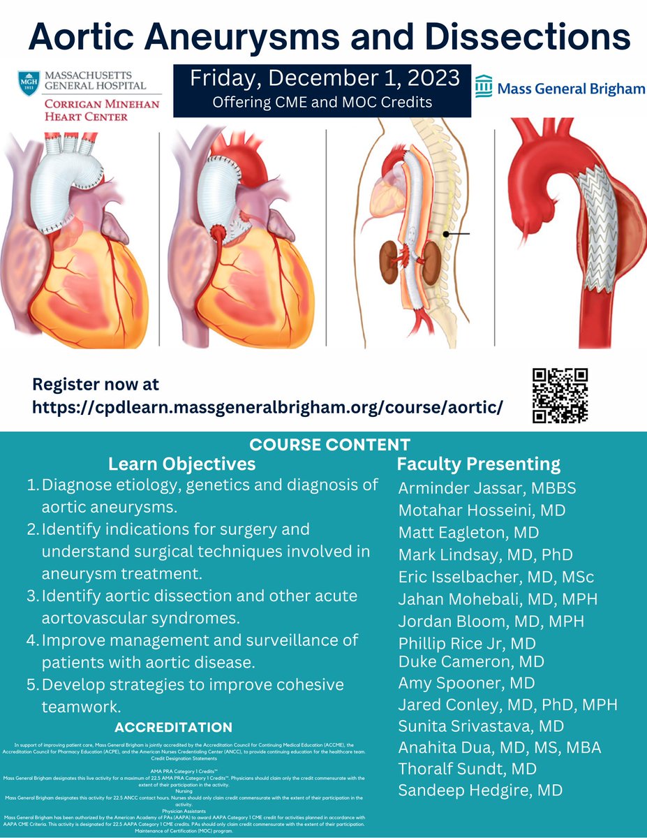 Mass General Heart (@mghhearthealth) on Twitter photo Register now for the upcoming Aortic Aneurysms and Dissections course! <a href="/MassGenBrighCPD/">Mass General Brigham Professional Development</a> Register now for the upcoming Aortic Aneurysms and Dissections course! <a href="/MassGenBrighCPD/">Mass General Brigham Professional Development</a>