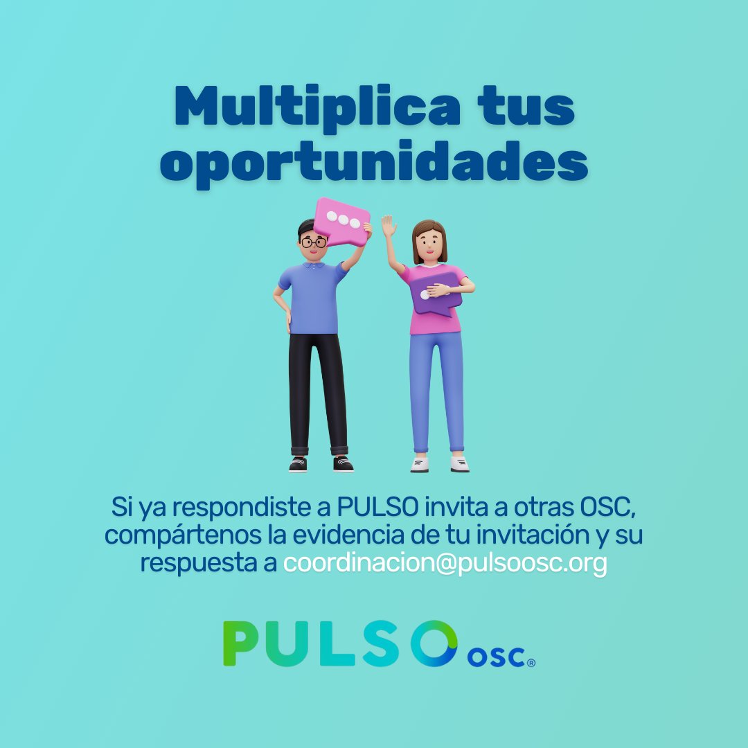FDibujando's tweet photo. Obtén una de las 3 tarjetas de regalo por $2,500 MXN que #PulsoOSC tiene para ti.

Solo tienes que responder a nombre de tu OSC el 4to Diagnóstico de PULSOosc en https://t.co/xy2GvAmmSK antes del 22 de noviembre y compartir la evidencia a coordinacion@pulsoosc.org

(1/2) https://t.co/xUIwdy1RdZ