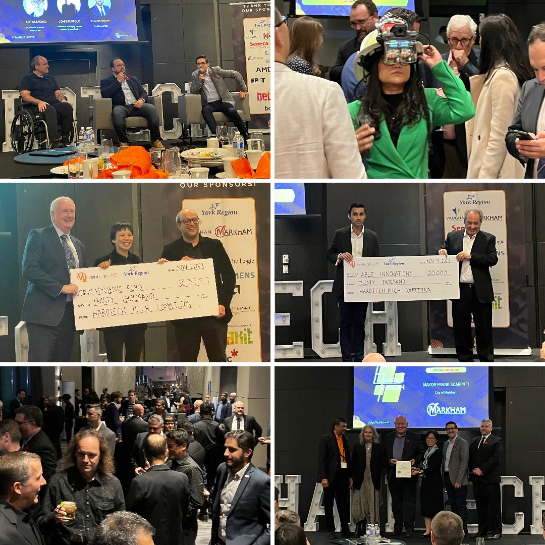 Now in its 3rd year, @ventureLABca's #HardTechSummit – the biggest tech event in the #YRtech ecosystem – was abuzz with over 800 industry leaders, innovators, and officials coming together in an in-person at the @marriottmarkham and in a virtual format over two days last week. 🧵
