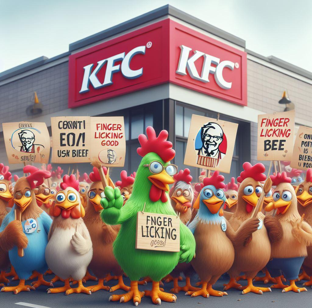liberalsikhpost's tweet photo. Chickens for KFC. https://t.co/z9eFq8tGws