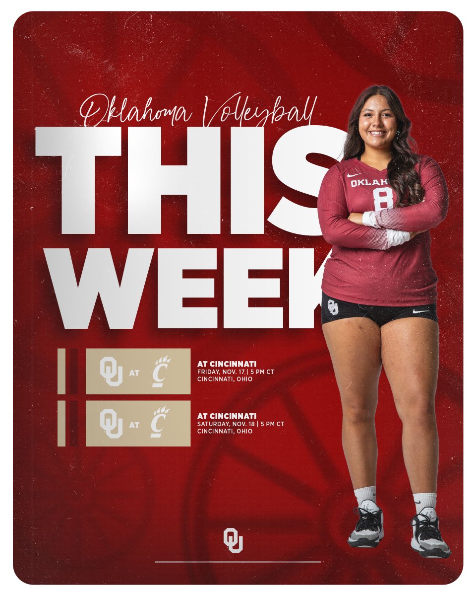 Closing in on the end of season with a pair of matches at Cincinnati this weekend!

#BoomerSooner