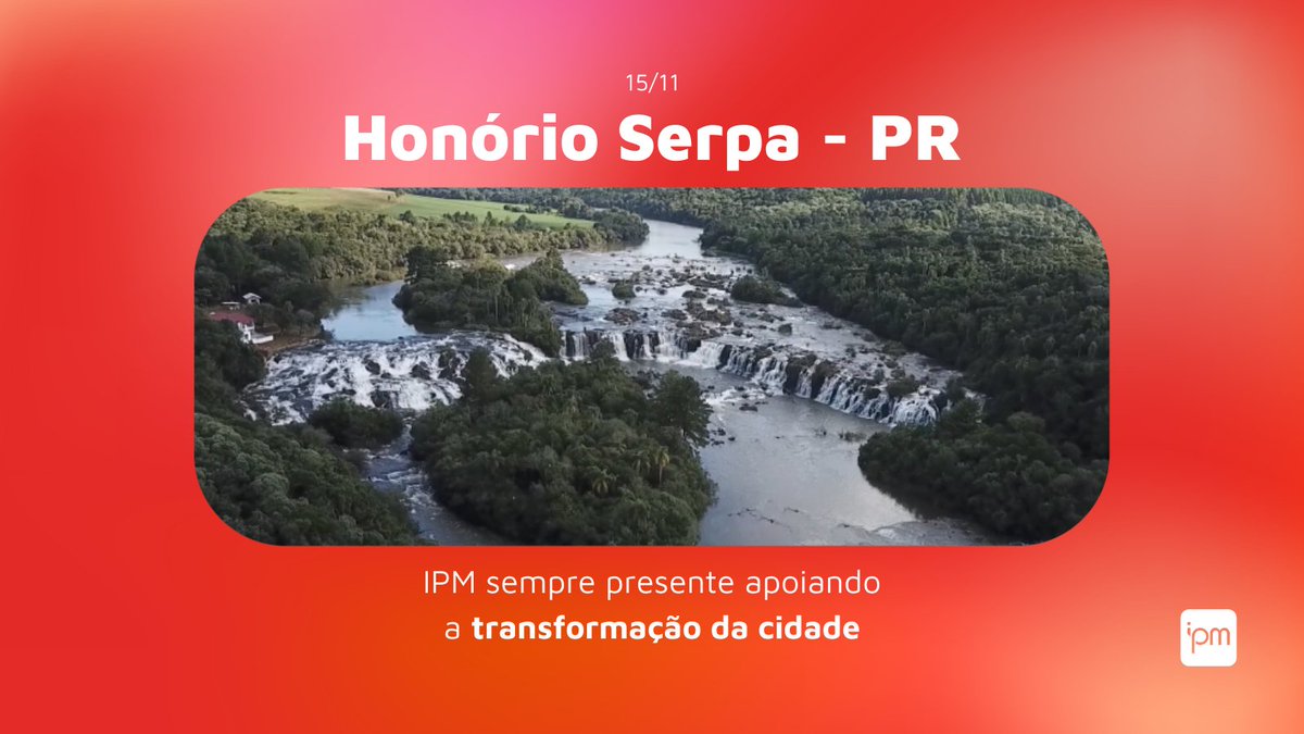 IpmSistemas's tweet photo. #IPMSistemas | Parabéns pelos 31 anos, Honório Serpa (Paraná)! É uma felicidade fazer parte da sua história, contribuindo para a construção do futuro da cidade e seus cidadãos! https://t.co/QngWUonUUc