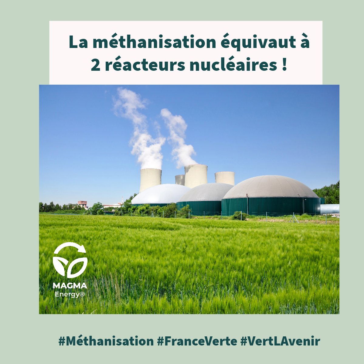 MAGMA Energy® (@magmaenergyren) on Twitter photo 🌍La France évolue vers un avenir énergétique vert ! 🍃
La production de gaz vert a déjà atteint l'équivalent de 2 réacteurs nucléaires, dépassant largement les objectifs. 🚀
Découvrez comment la filière biométhane transforme notre paysage énergétique
🌐 cutt.ly/JwYcj3Ws 🌍La France évolue vers un avenir énergétique vert ! 🍃
La production de gaz vert a déjà atteint l'équivalent de 2 réacteurs nucléaires, dépassant largement les objectifs. 🚀
Découvrez comment la filière biométhane transforme notre paysage énergétique
🌐 cutt.ly/JwYcj3Ws