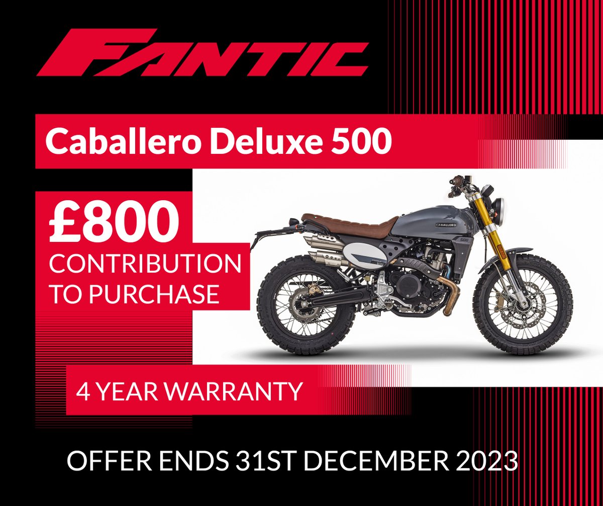 KrazyHorse5's tweet photo. Have you seen this... £800 contribution to purchase + 4 year warranty on any model of Caballero 500! Wow!
https://t.co/3N7XUHFV3I
#krazyhorse #fantc #fanticmotor #caballero #incentive https://t.co/6LP687uhCz